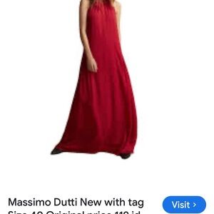 Massimo Dutti Red Maxi Dress